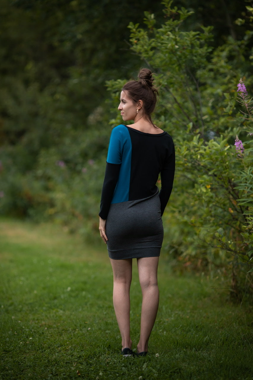 Tunique AXELLE - CRÉATION Sarcelle - Collection Écoresponsable **En Stock