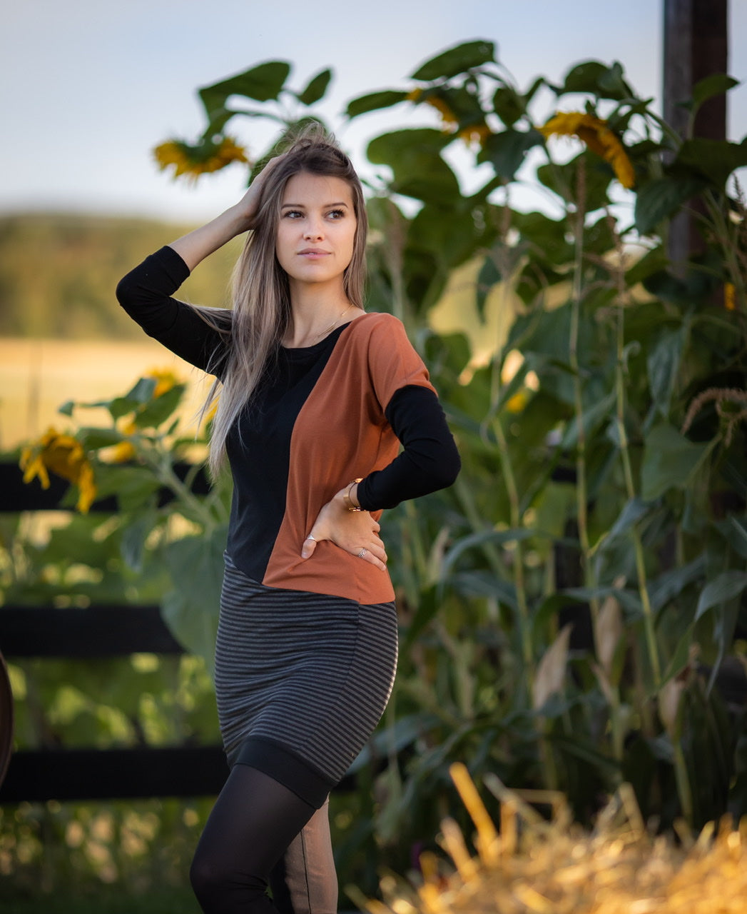 Tunique AXELLE - CRÉATION Cuivre - Collection Écoresponsable **En Stock