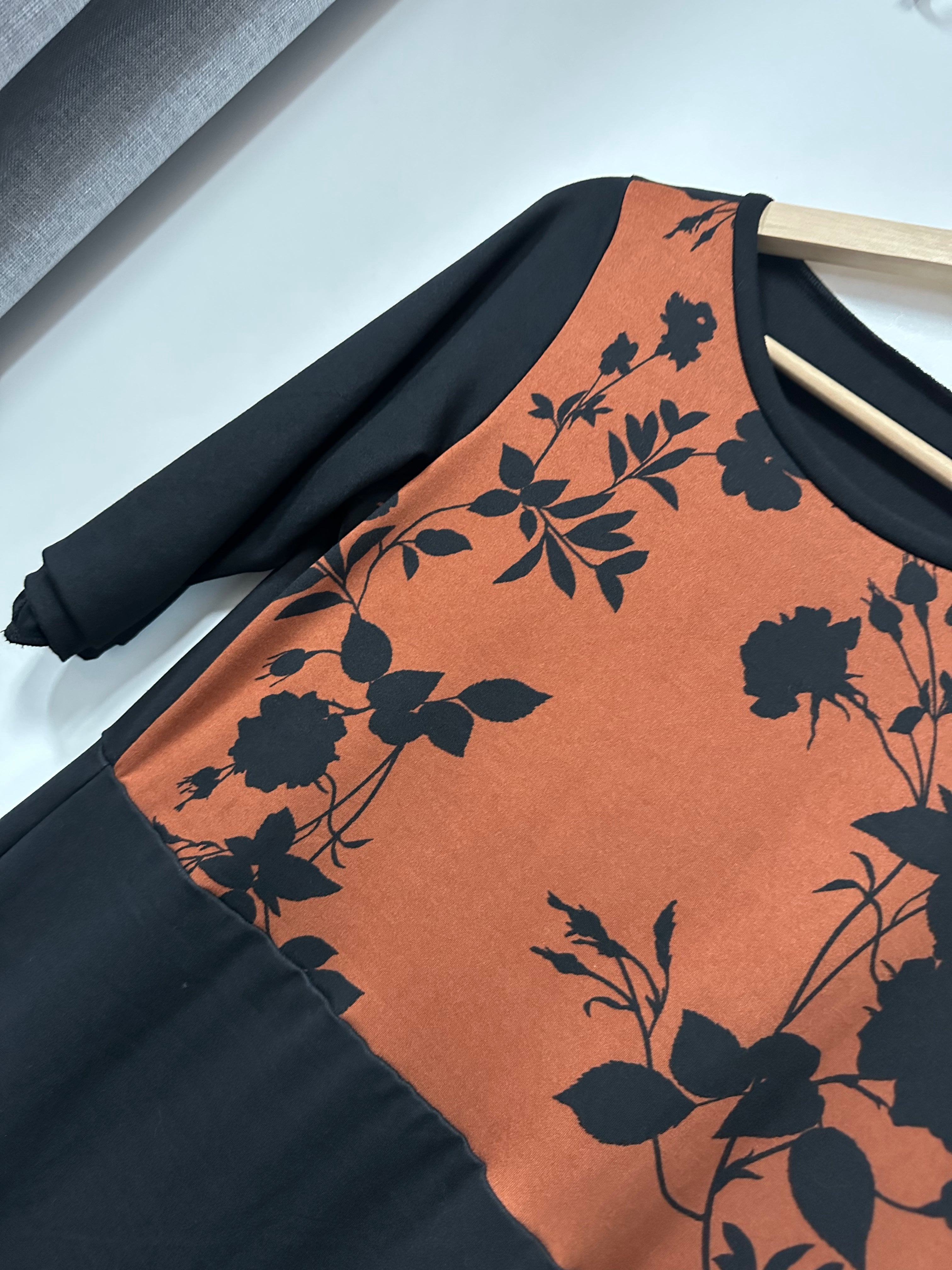 Robe Droite ALEXIA FLORAL CUIVRE **En Stock