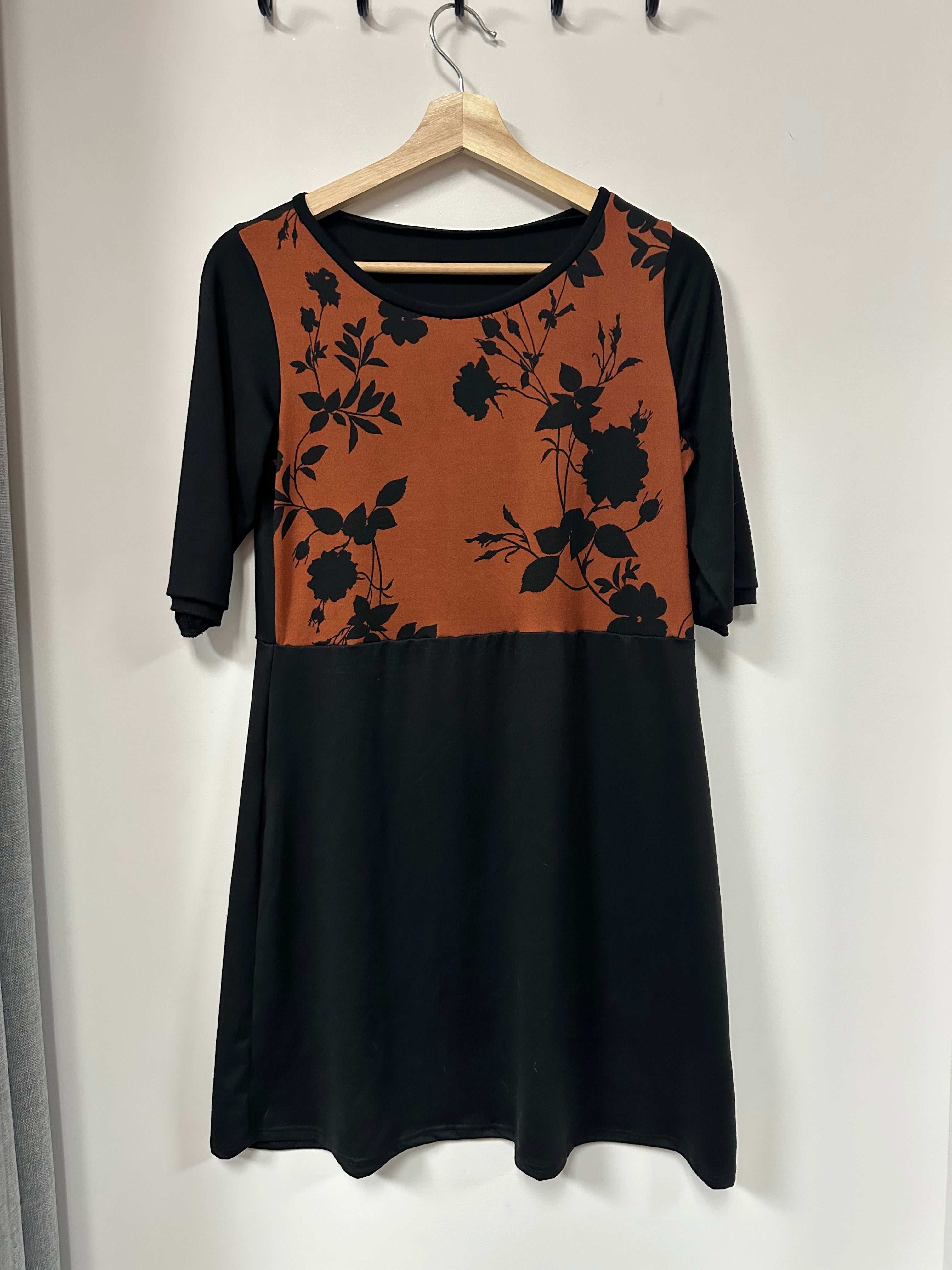 Robe Droite ALEXIA FLORAL CUIVRE **En Stock