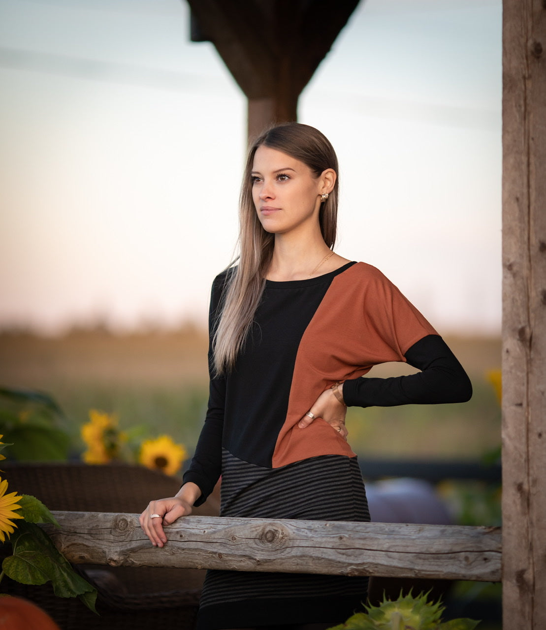 Tunique AXELLE - CRÉATION Cuivre - Collection Écoresponsable **En Stock