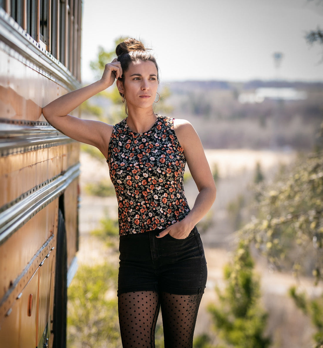 Top EMMA Floral Moyen