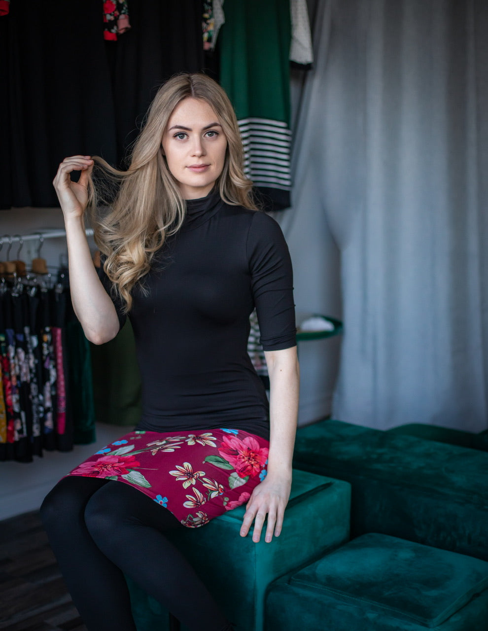 Jupe Crayon LAURE Rouge **En Stock