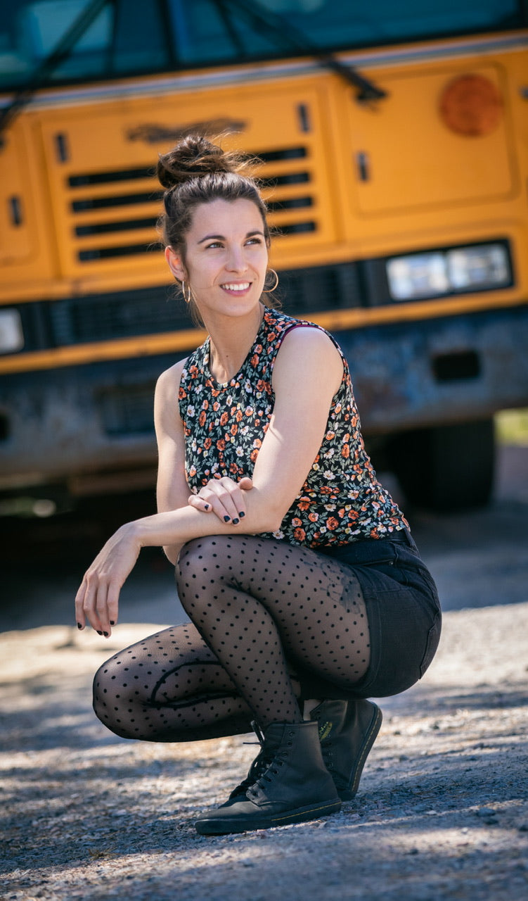 Top EMMA Floral Moyen