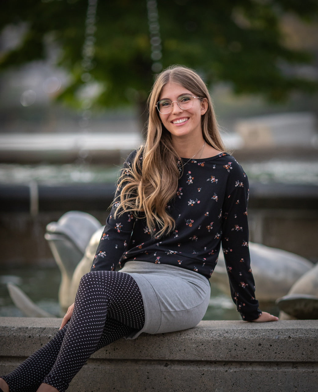 Jupe Herringbone GRIS **En Stock