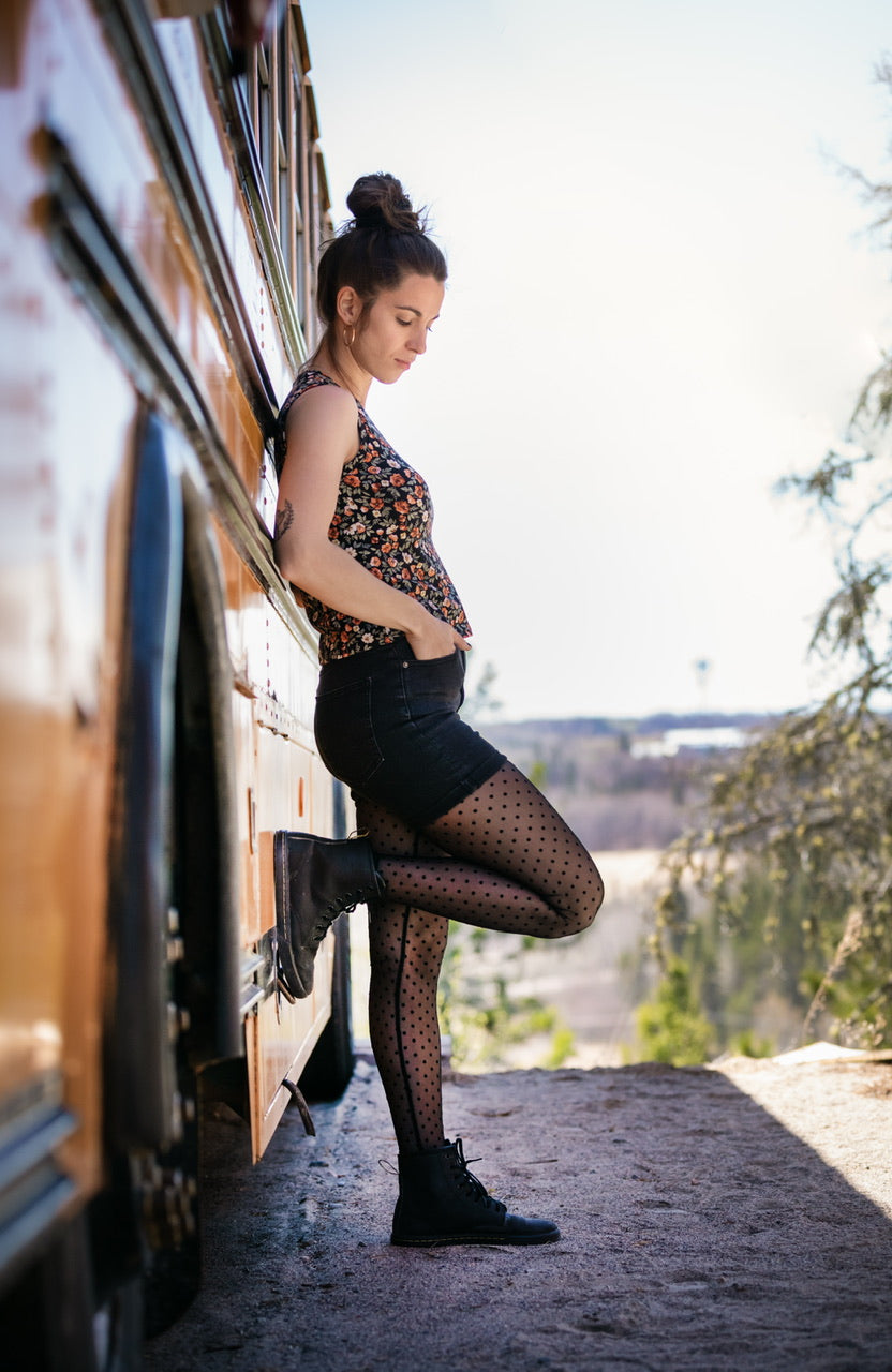 Legging FILET à Pois **Stock Express