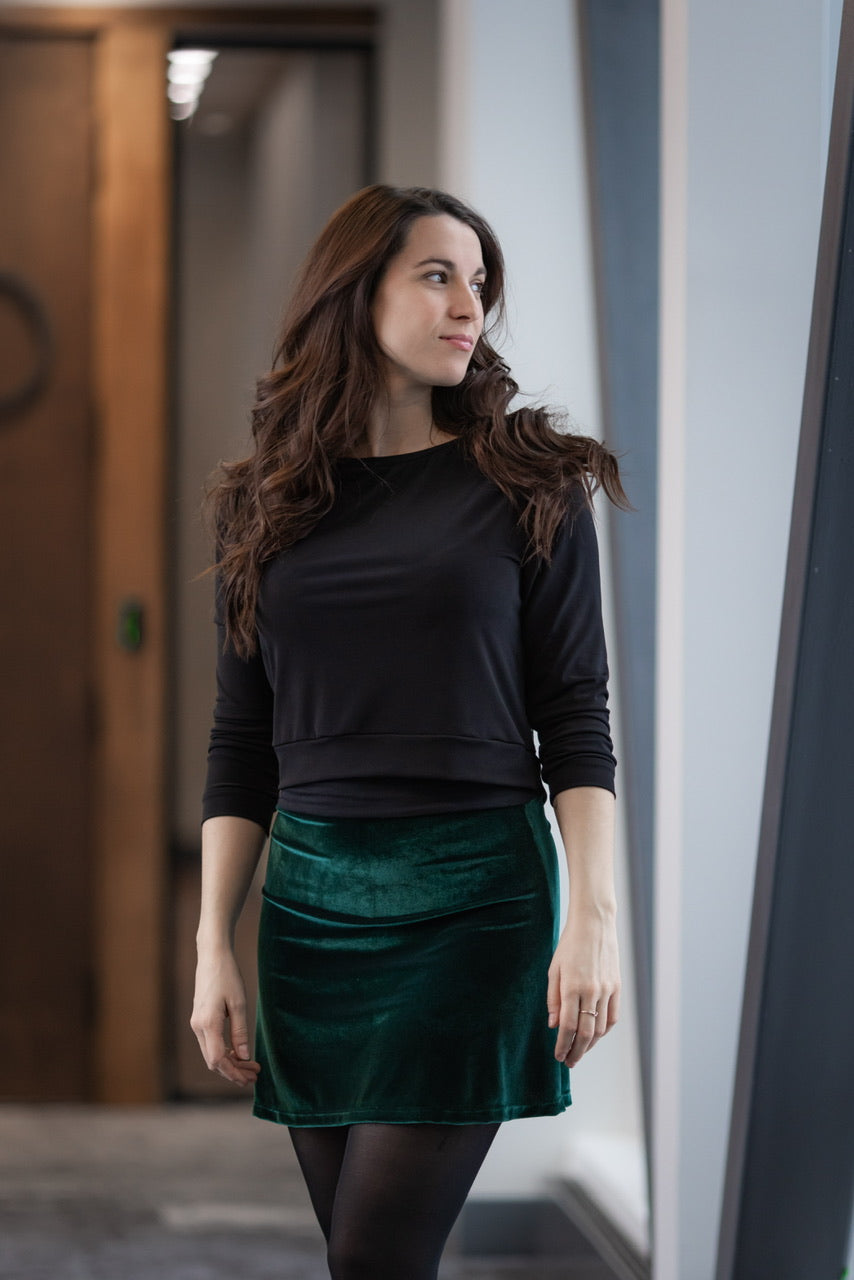 *NOUVEAU* Jupe VIOLETTE Velours Vert **En Stock