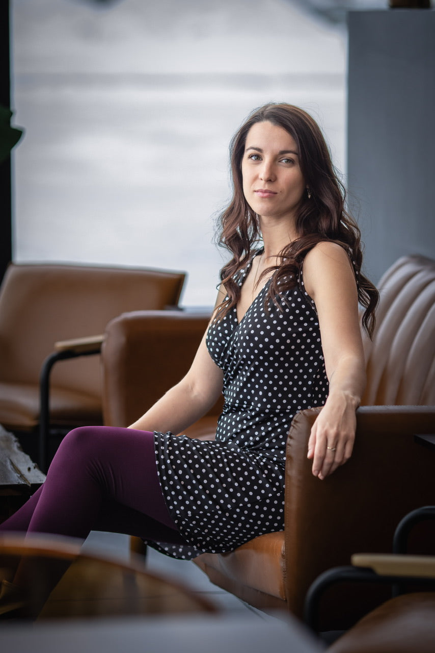 Robe Cache-Coeur à Pois **Stock Express