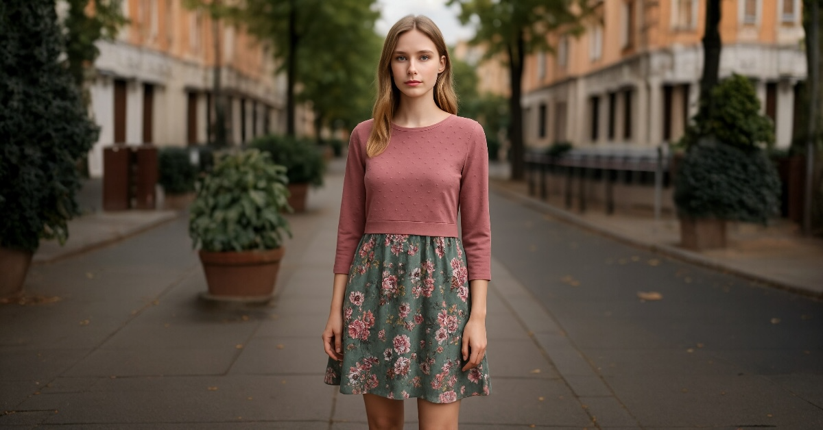 Robe JULIETTE Floral Sauge **En Stock