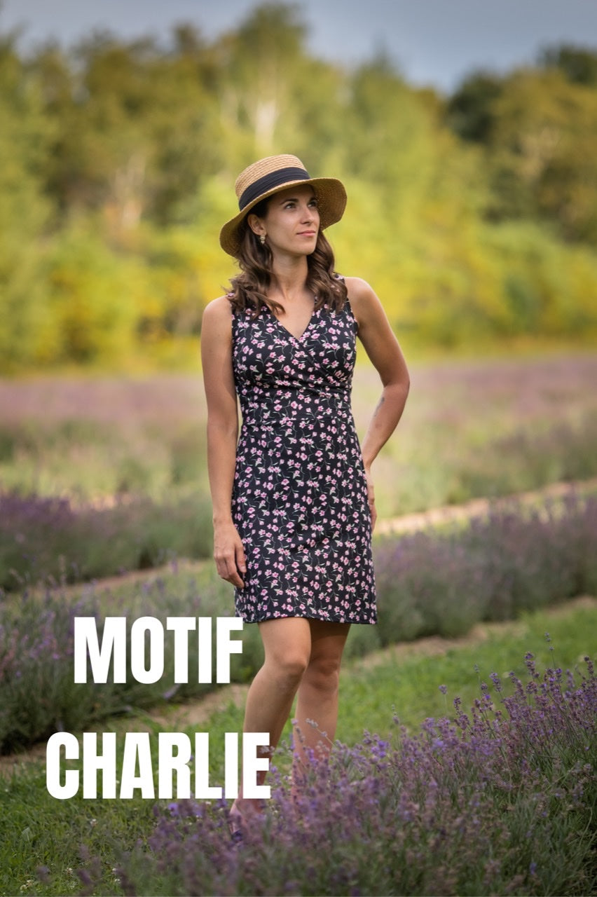 Robe Cache-Coeur Manches COURTES - Options de Motifs ***Prêt à Partir