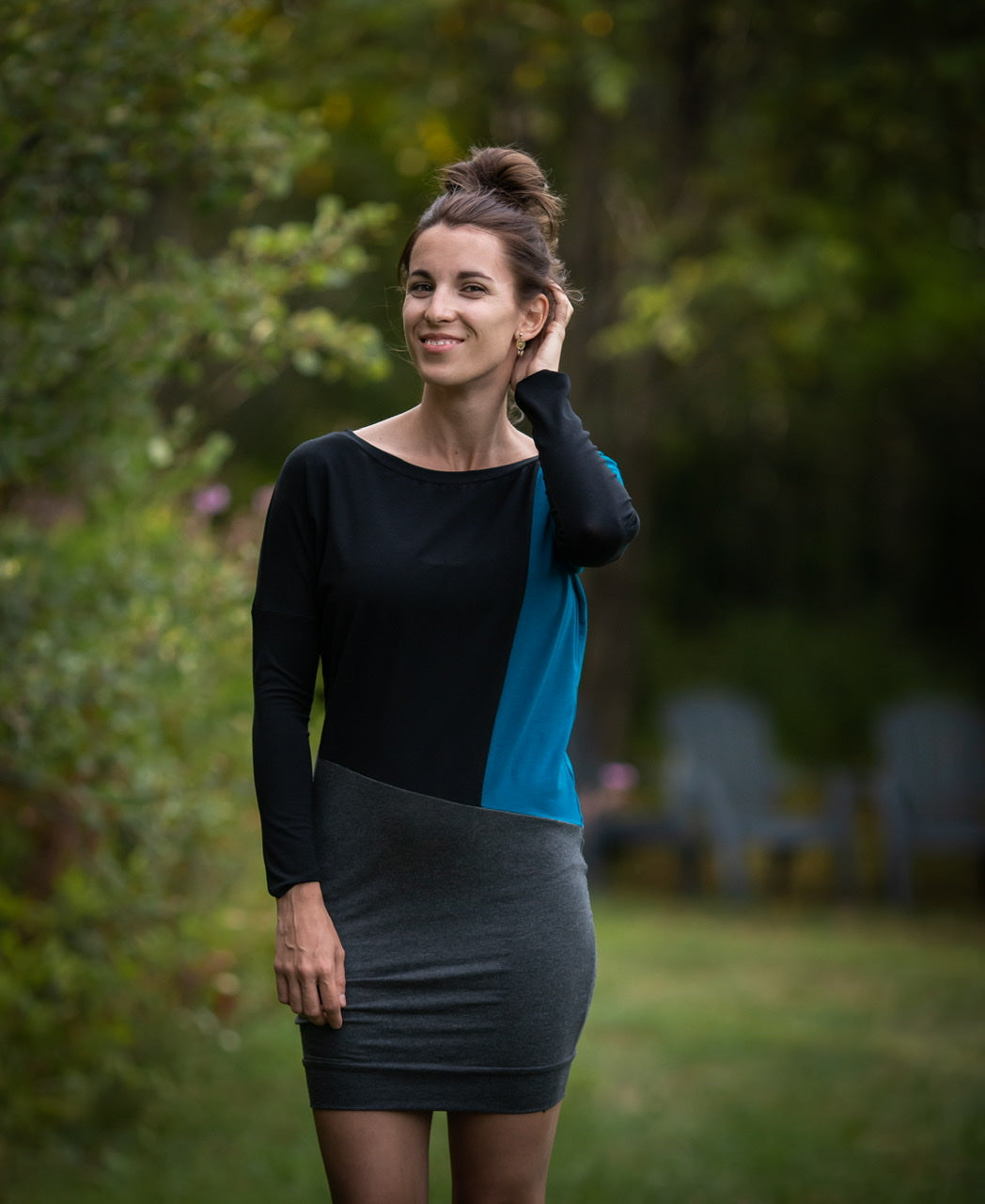 Tunique AXELLE - CRÉATION Sarcelle - Collection Écoresponsable