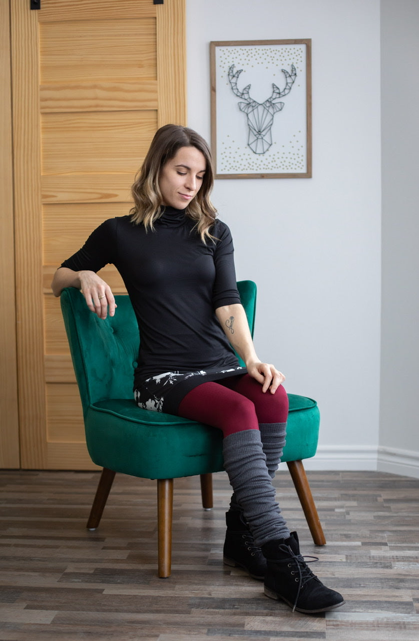 Chandail EMMA Noir - Options de Manches