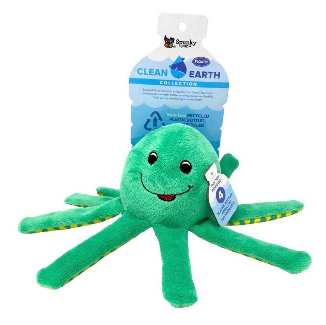 Éco Peluche pour animaux PIEUVRE fait de Plastique Recyclé ***En Stock