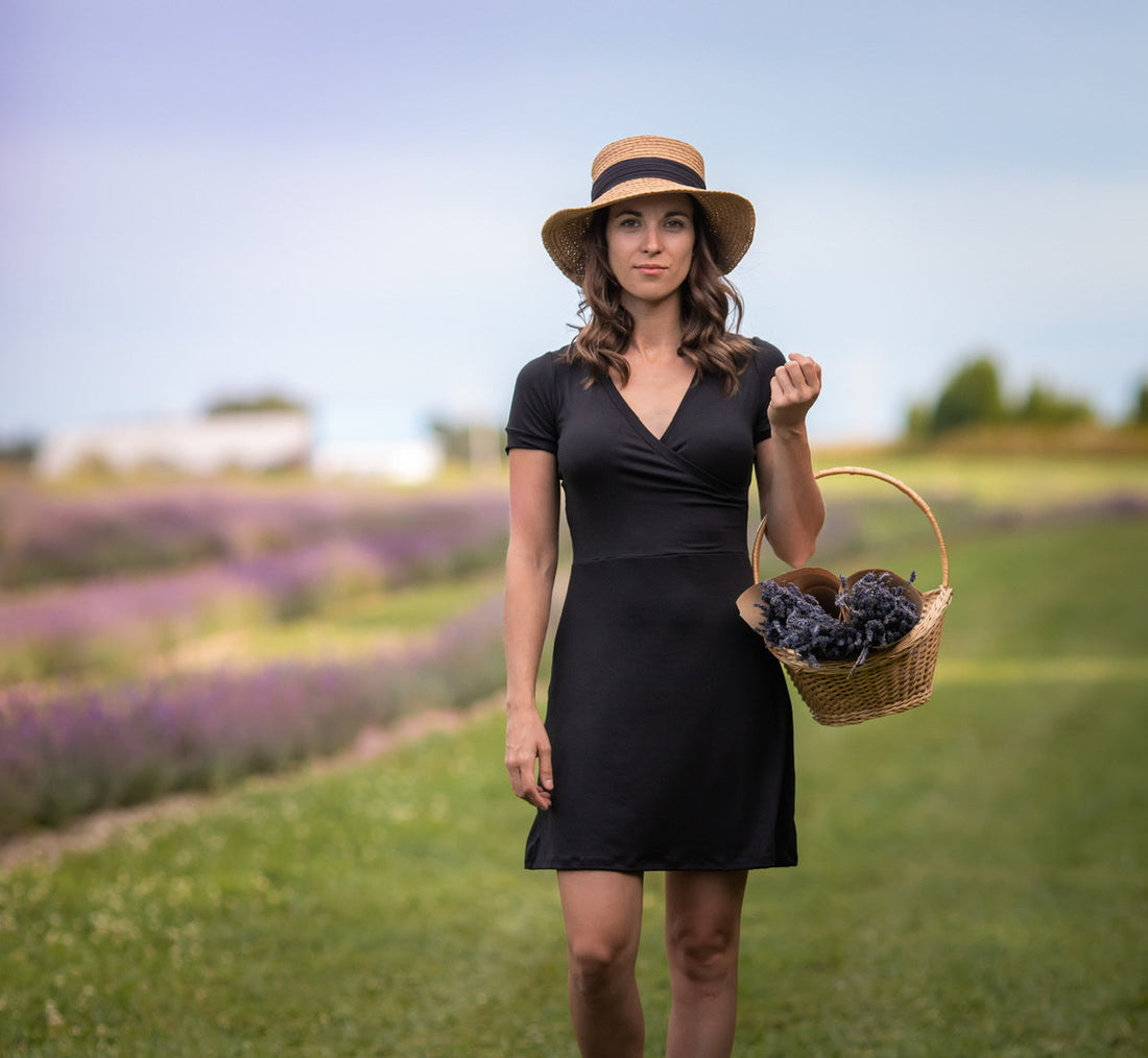 Robe Cache-Coeur Manches COURTES - Options de Motifs ***Prêt à Partir