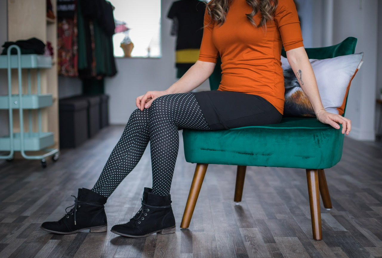 Legging CAPRI à Pois Noir et Blanc **En Stock