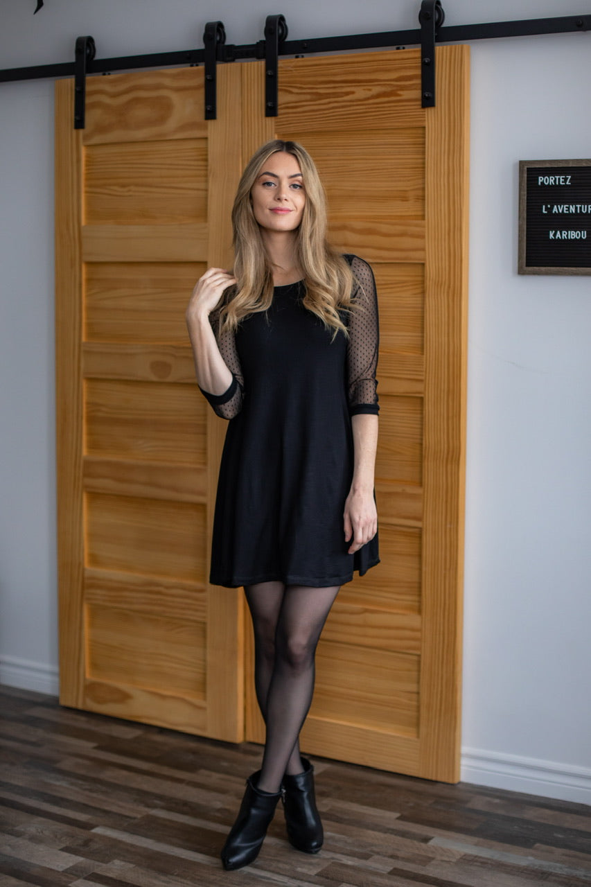 Robe SOLÈNE Noir **Quantité Limitée