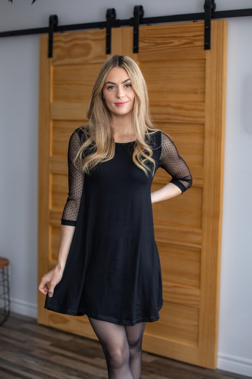 Robe SOLÈNE Noir **Quantité Limitée