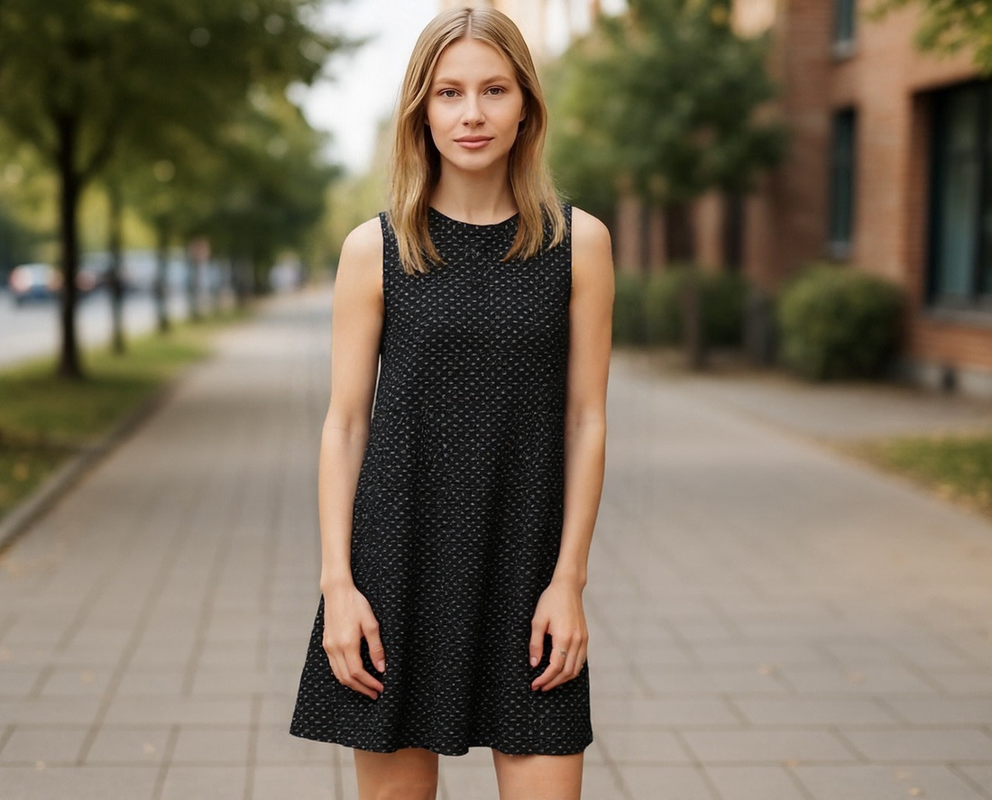 Robe TRICIA Sans Manches POIS **En Stock