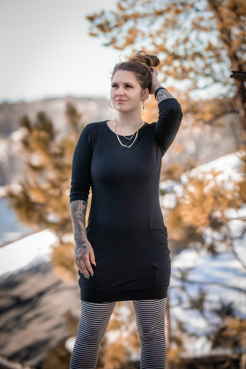 Legging RAYURES Anthracite et Blanc ÉCO **Stock Express