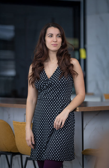 Robe Cache-Coeur à Pois **En Stock