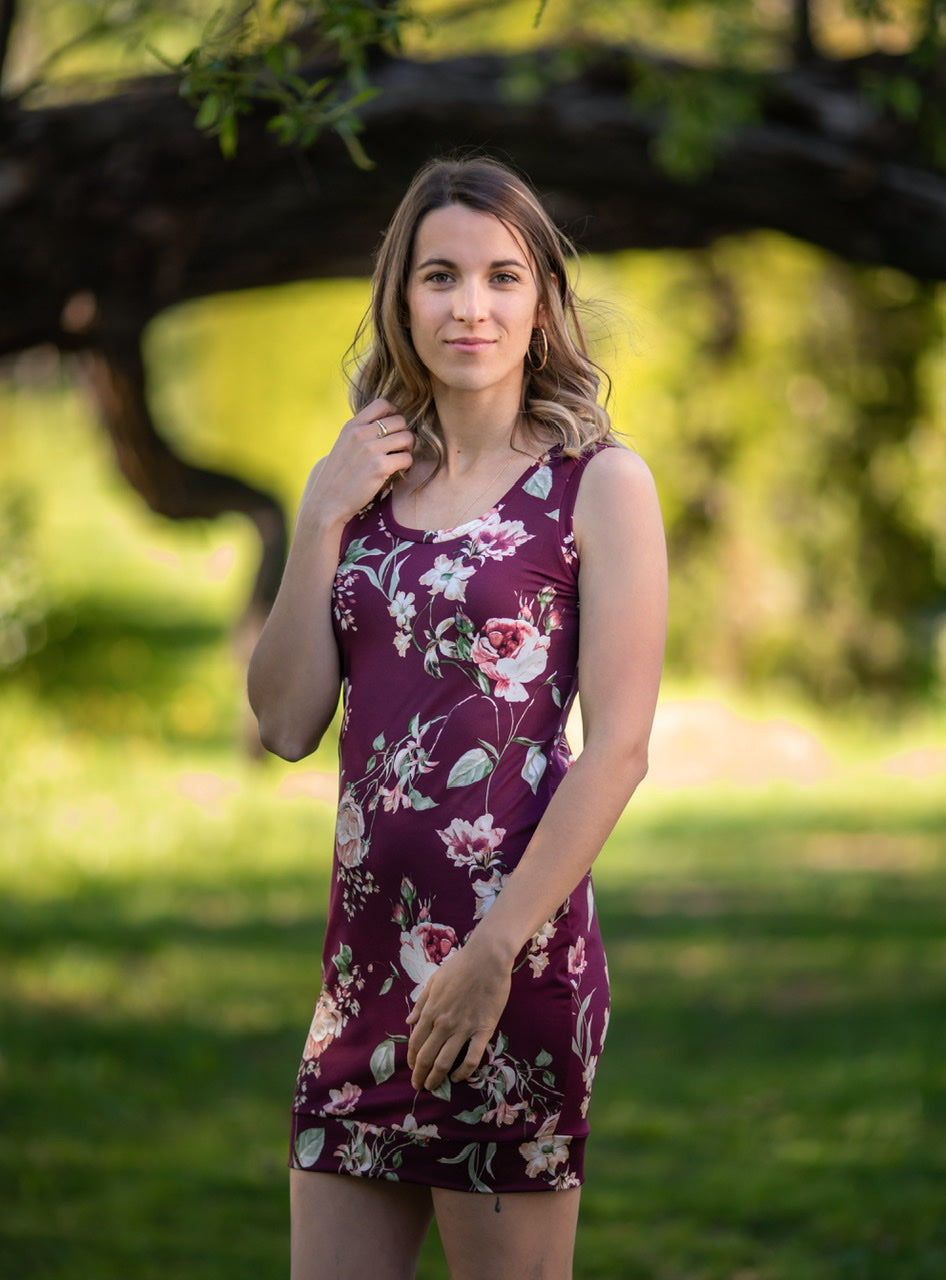 Robe Cami FLORAL PRUNE **En Stock