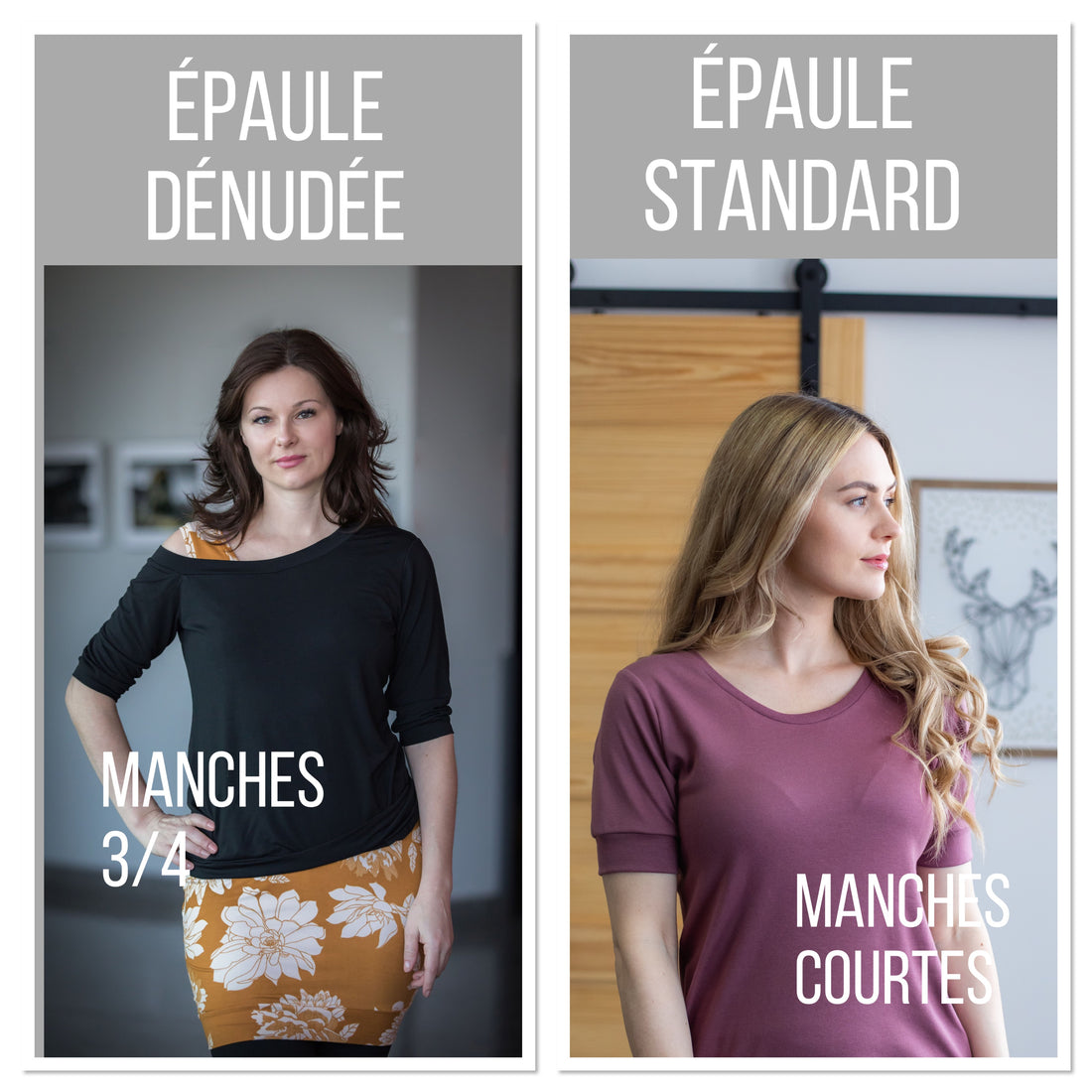 Chandail JULIA - Noir - Options Épaule *COLLECTION ÉCORESPONSABLE